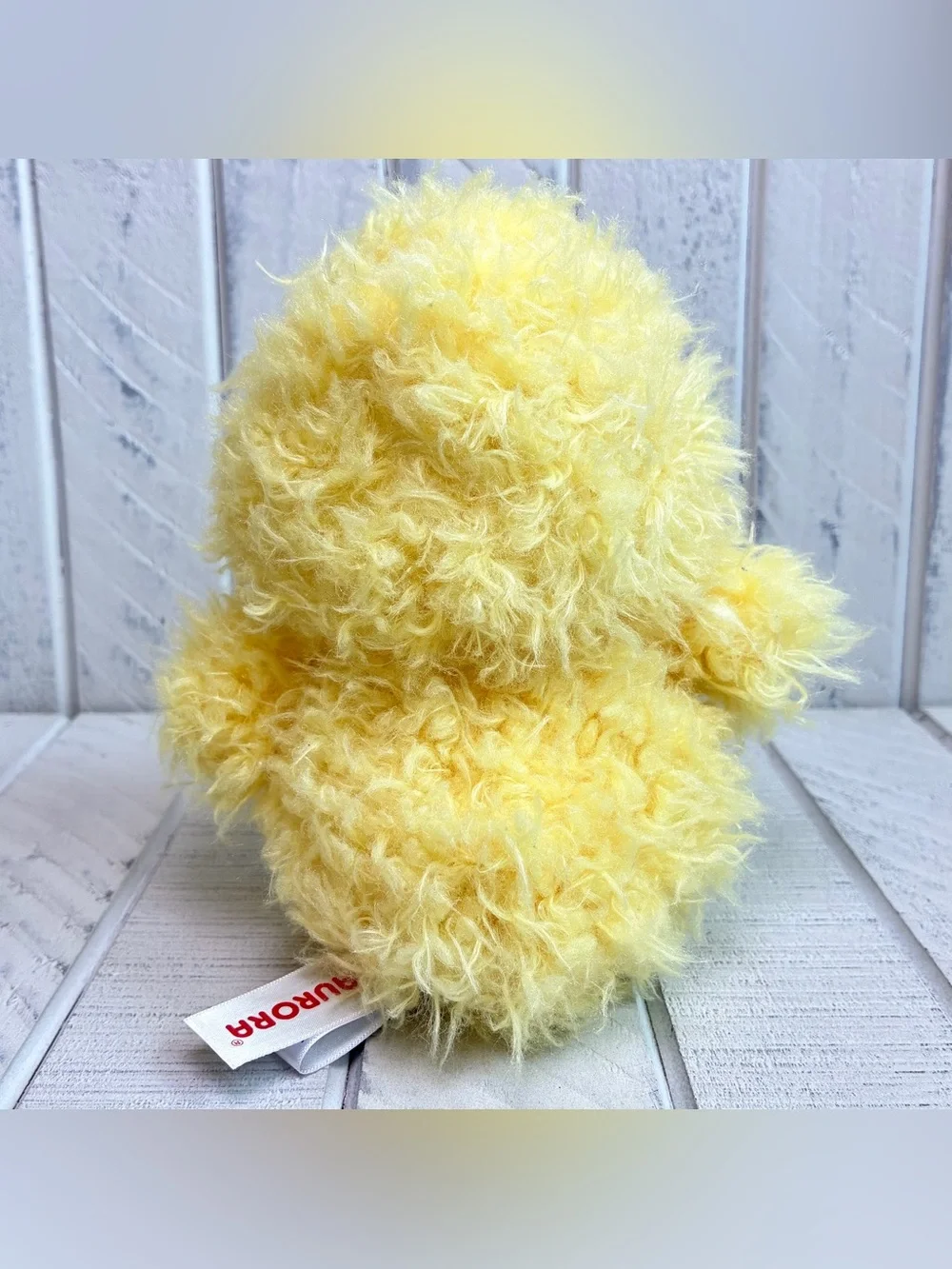 Aurora World, Inc. Oct. 2019 Fluffy Yellow Duck Plush Toy 7” Stuffed Animal HTF